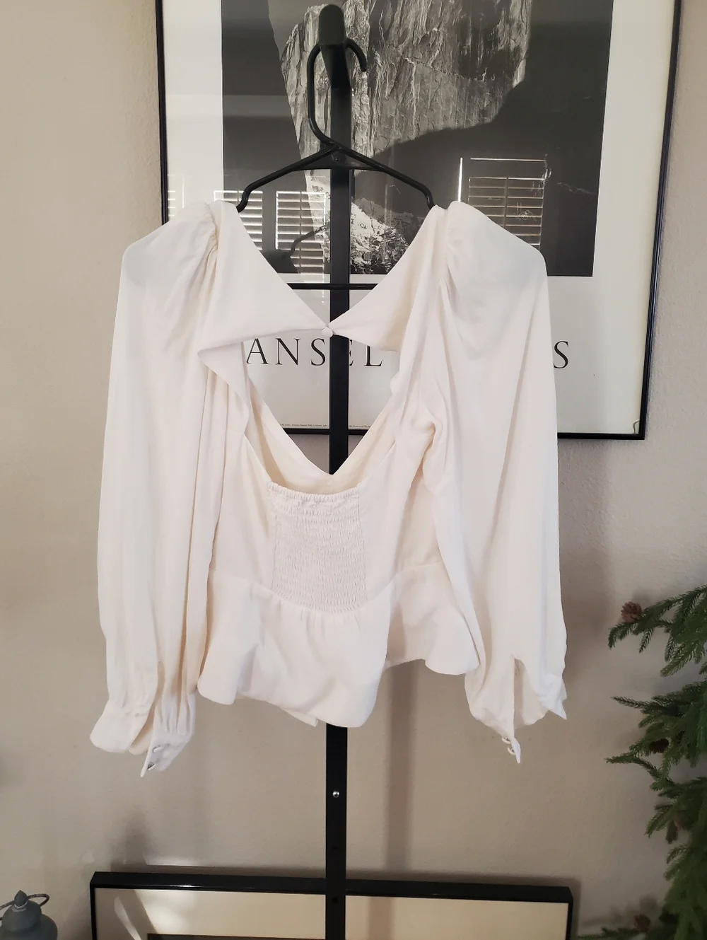 REFORMATIONKatana Sweetheart-Neckline Woven-Blend Top